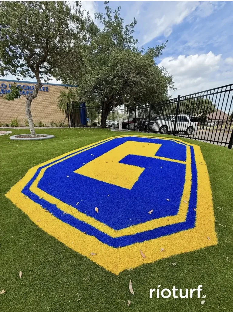 Custom Logos artificial turf project by Rioturf Valley