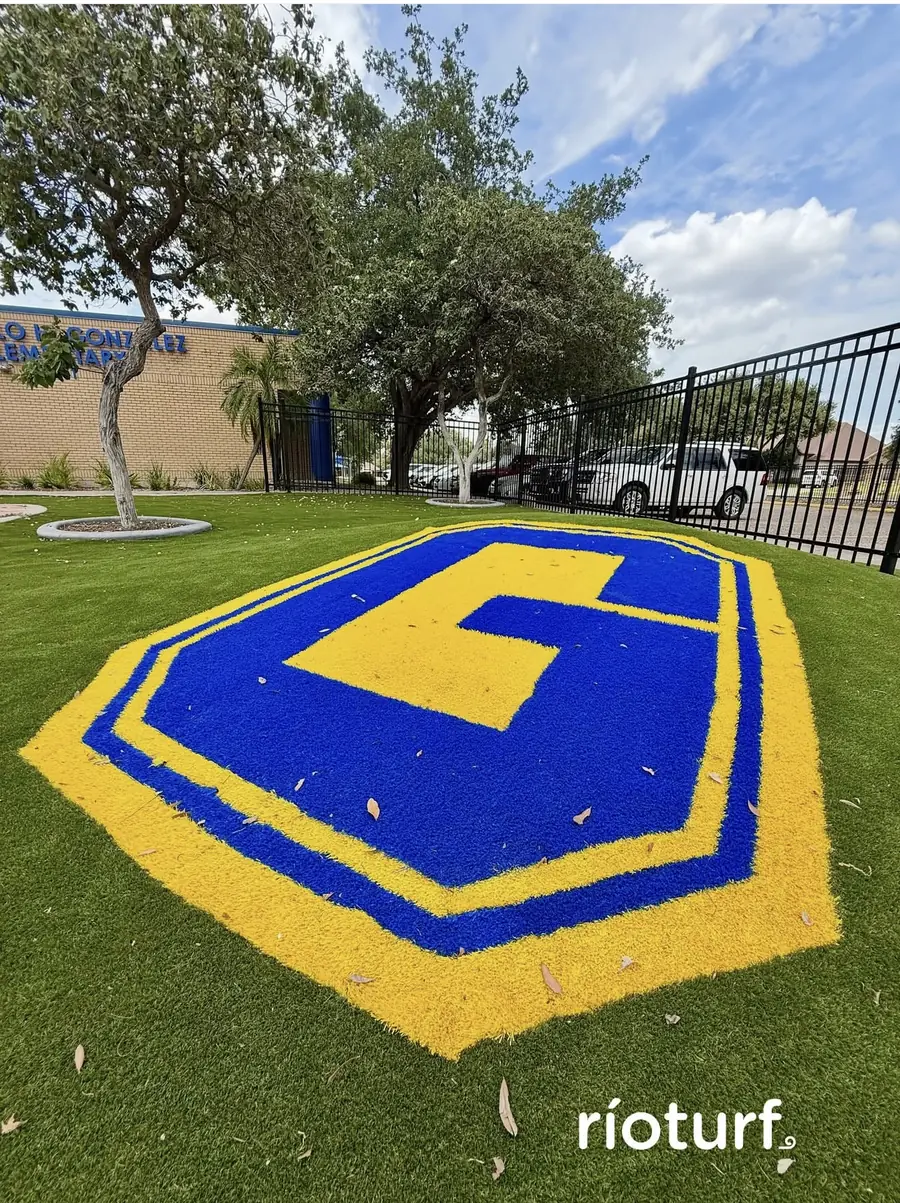 Custom Logos artificial turf project by Rioturf Valley