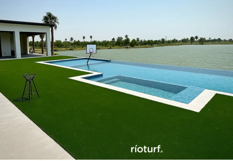 Luxury Pool artificial turf project by Rioturf Valley